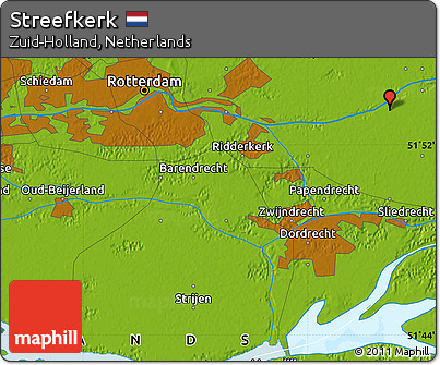 Physical Map of Streefkerk