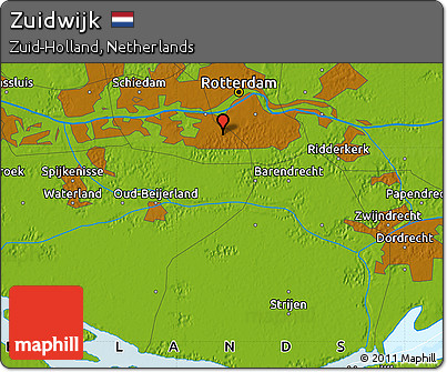 Physical Map of Zuidwijk