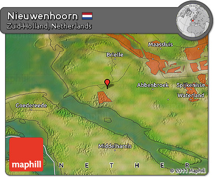 Satellite Map of Nieuwenhoorn