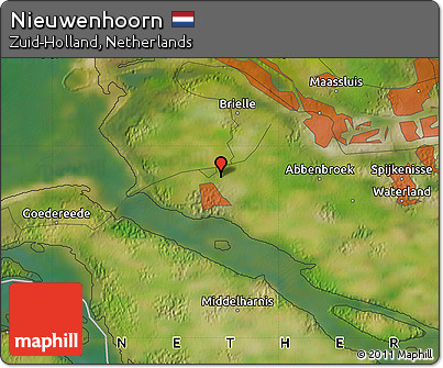 Satellite Map of Nieuwenhoorn