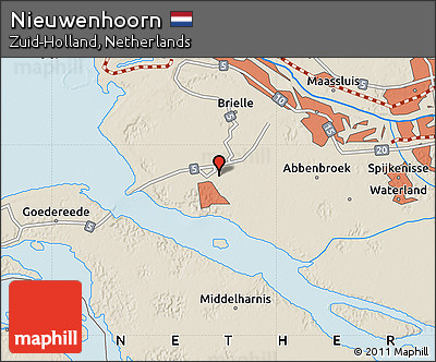 Shaded Relief Map of Nieuwenhoorn