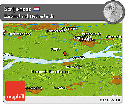 Physical Panoramic Map of Strijensas