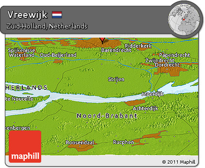 Physical Panoramic Map of Vreewijk