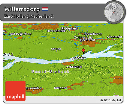 Physical Panoramic Map of Willemsdorp