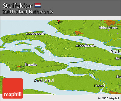 Physical Panoramic Map of Stuifakker