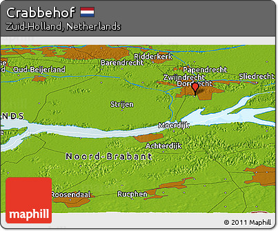 Physical Panoramic Map of Crabbehof