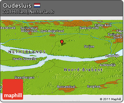 Physical Panoramic Map of Oudesluis