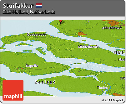 Physical Panoramic Map of Stuifakker