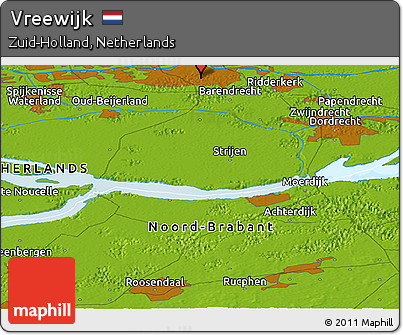 Physical Panoramic Map of Vreewijk