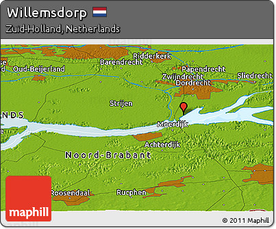 Physical Panoramic Map of Willemsdorp