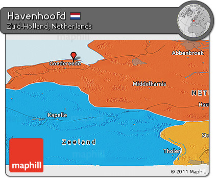 Political Panoramic Map of Havenhoofd