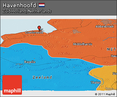 Political Panoramic Map of Havenhoofd