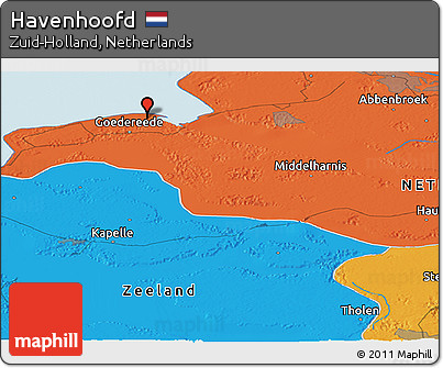 Political Panoramic Map of Havenhoofd