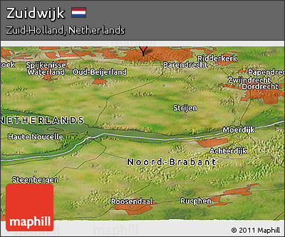 Satellite Panoramic Map of Zuidwijk