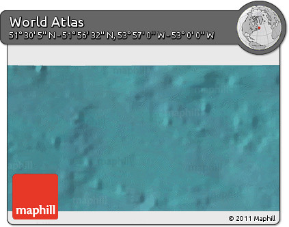 Satellite 3D Map of the Area around 51° 43' 18" N, 53° 28' 30" W