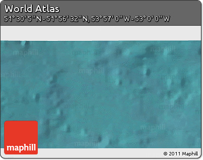 Satellite 3D Map of the Area around 51° 43' 18" N, 53° 28' 30" W