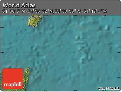 Satellite Map of the Area around 51° 43' 18" N, 55° 10' 29" W