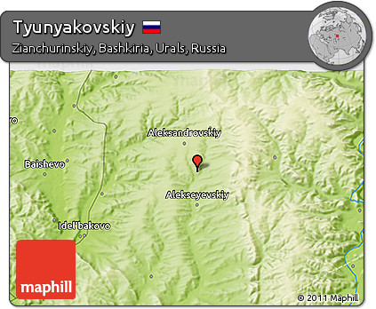 Physical 3D Map of Tyunyakovskiy
