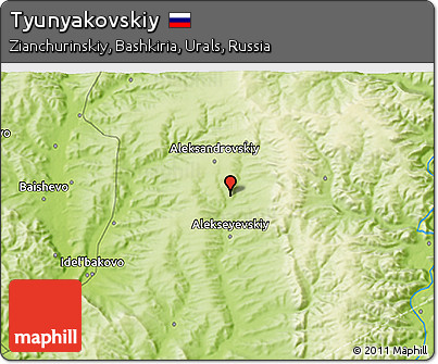 Physical 3D Map of Tyunyakovskiy