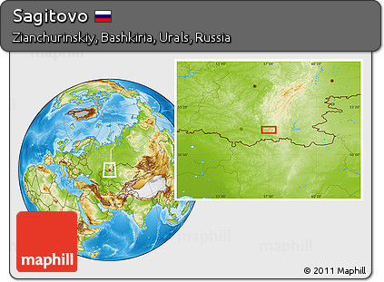 Physical Location Map of Sagitovo