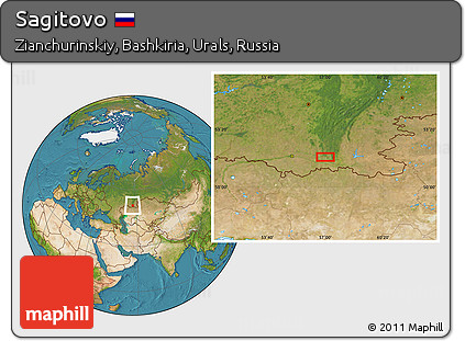 Satellite Location Map of Sagitovo