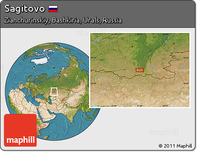 Satellite Location Map of Sagitovo