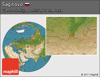 Satellite Location Map of Sagitovo