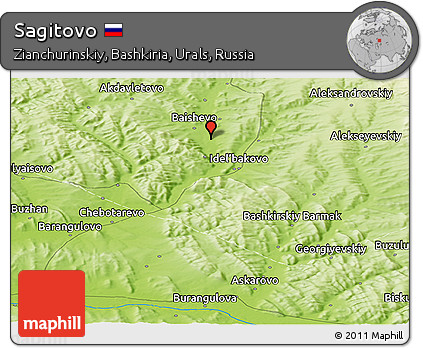 Physical Panoramic Map of Sagitovo