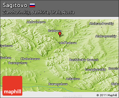 Physical Panoramic Map of Sagitovo