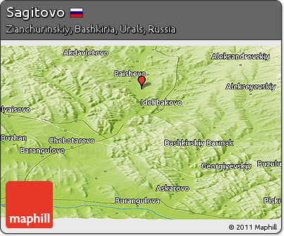 Physical Panoramic Map of Sagitovo