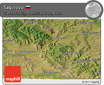 Satellite Panoramic Map of Sagitovo
