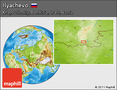 Physical Location Map of Ilyachevo