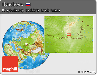 Physical Location Map of Ilyachevo