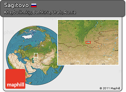 Satellite Location Map of Sagitovo