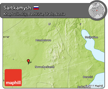 Physical Map of Sartkamysh