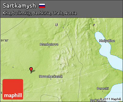 Physical Map of Sartkamysh