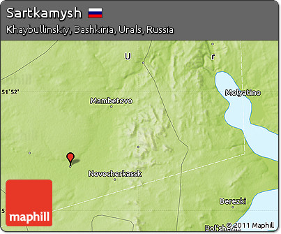 Physical Map of Sartkamysh