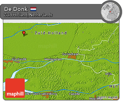 Physical 3D Map of De Donk