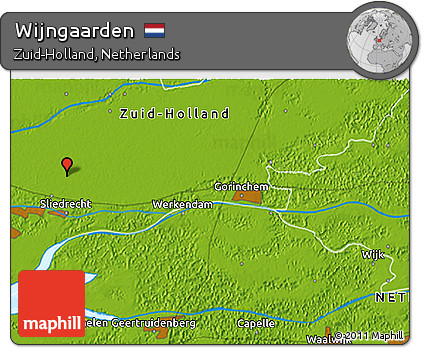 Physical 3D Map of Wijngaarden