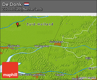 Physical 3D Map of De Donk