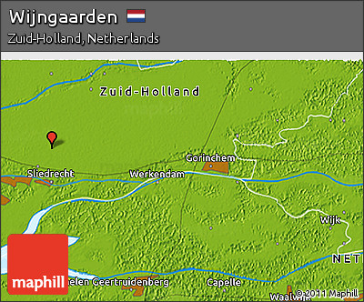 Physical 3D Map of Wijngaarden