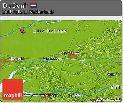 Physical 3D Map of De Donk