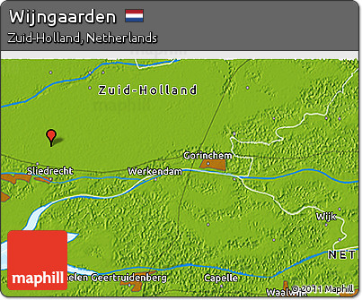 Physical 3D Map of Wijngaarden