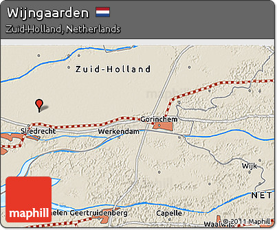 Shaded Relief 3D Map of Wijngaarden