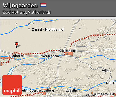 Shaded Relief 3D Map of Wijngaarden