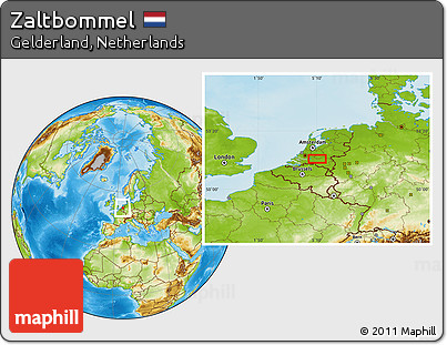 Physical Location Map of Zaltbommel