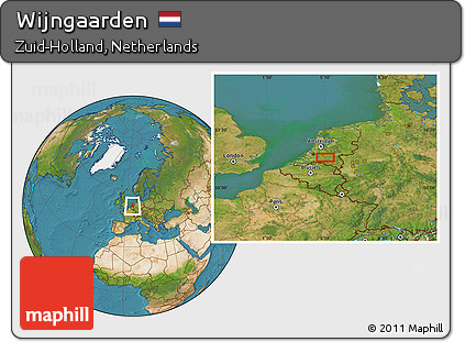 Satellite Location Map of Wijngaarden