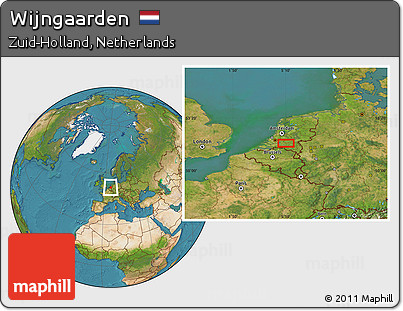 Satellite Location Map of Wijngaarden