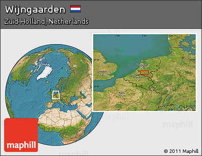 Satellite Location Map of Wijngaarden