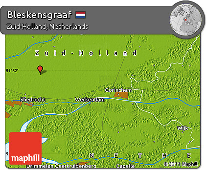 Physical Map of Bleskensgraaf